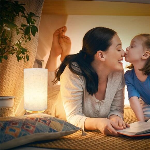 Table Lamp for Bedroom - Small Beside Lamps for Night Stands Home Office - Picture 9 of 14